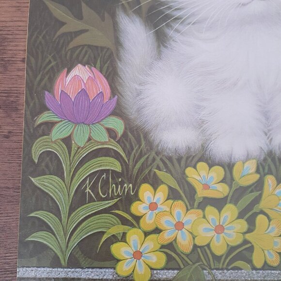 Arthur A Kaplan K Chin Puppies Kitten Floral Prints Set of 3 - Picture 9 of 16